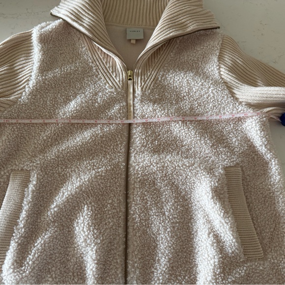 Varley Beige Sherpa Zip-Up Jacket - Picture 8 of 9